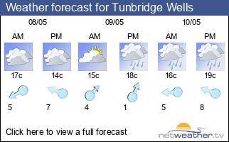 Weather forecast for Tunbridge Wells